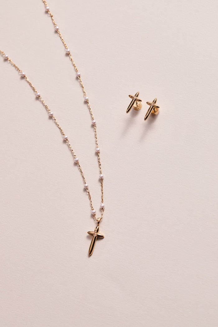 4:13 Cross Stud Earrings