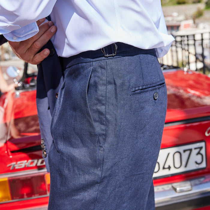 Amalfi Linen Trouser Navy