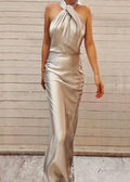Amethyst Halter Neck Dress Gown
