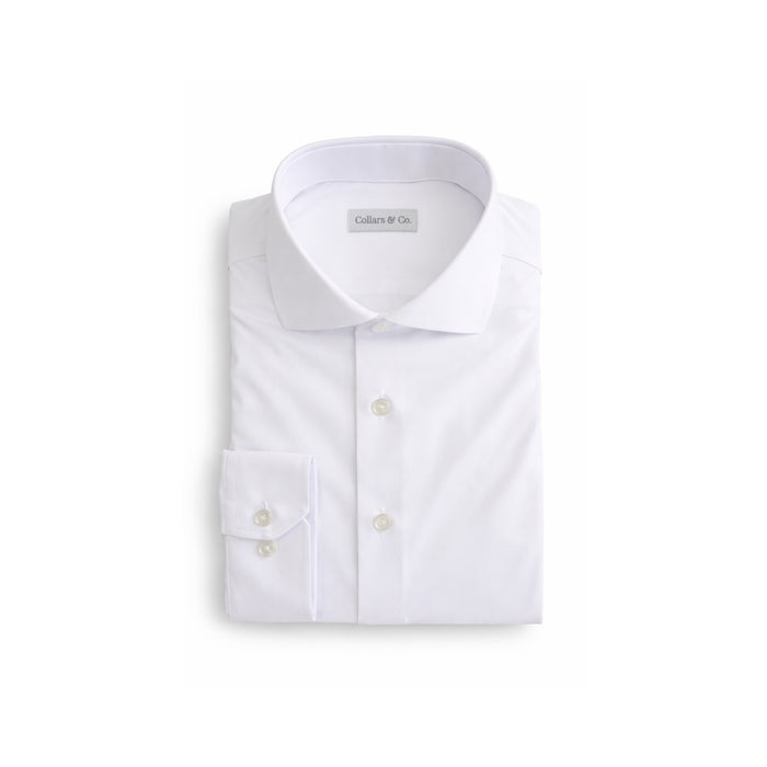 Apex Performance Dress Shirt Italian Spread Collar White