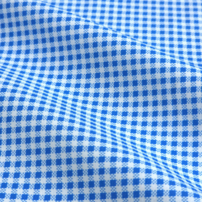 Apex Performance Dress Shirt Oxford Button Down Collar Blue Micro Gingham