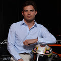 Apex Performance Dress Shirt Semi-Spread Collar Light Blue Gingham