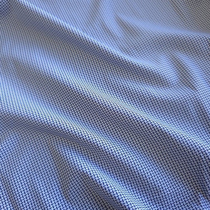 Apex Performance Dress Shirt Semi-Spread Collar Navy Mini Basketweave