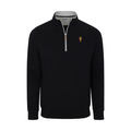 Arizona State Heather Cloud Cotton Quarter Zip Pullover Black with Light Grey Trim