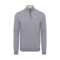 Arrow McLaren Grey Melange Cashmere Touch Australian Merino Quarter Zip Sweater