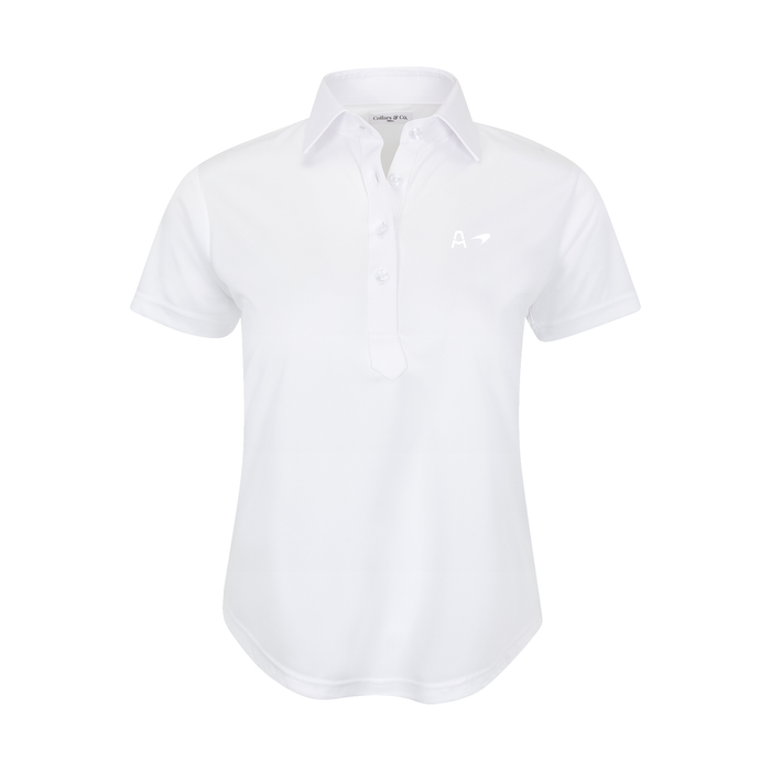 Arrow McLaren Women's Cap Sleeve Semi Spread Polo White