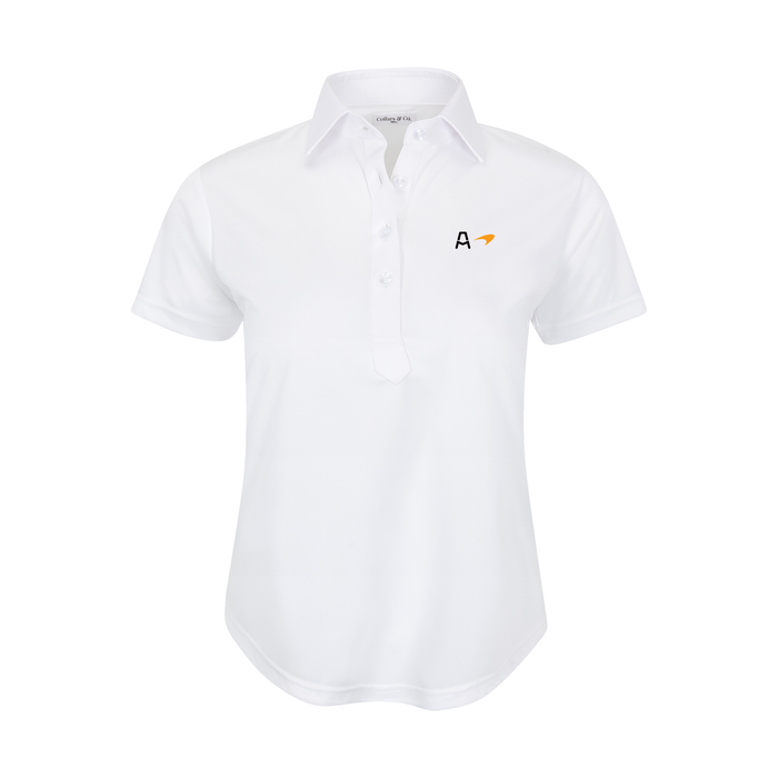 Arrow McLaren Women's Cap Sleeve Semi Spread Polo White
