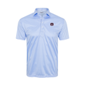 Auburn Semi-Spread Collar Polo Blue Houndstooth