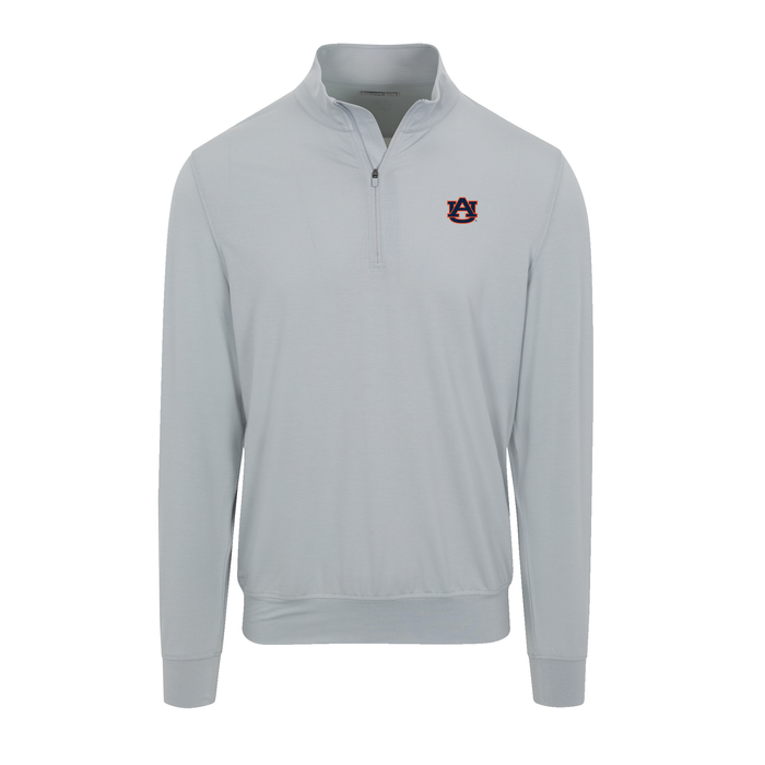 Auburn Velocity Performance Quarter Zip Light Grey