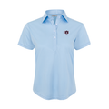 Auburn Women's Cap Sleeve Semi Spread Polo Sky Blue