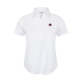Auburn Women's Cap Sleeve Semi Spread Polo White