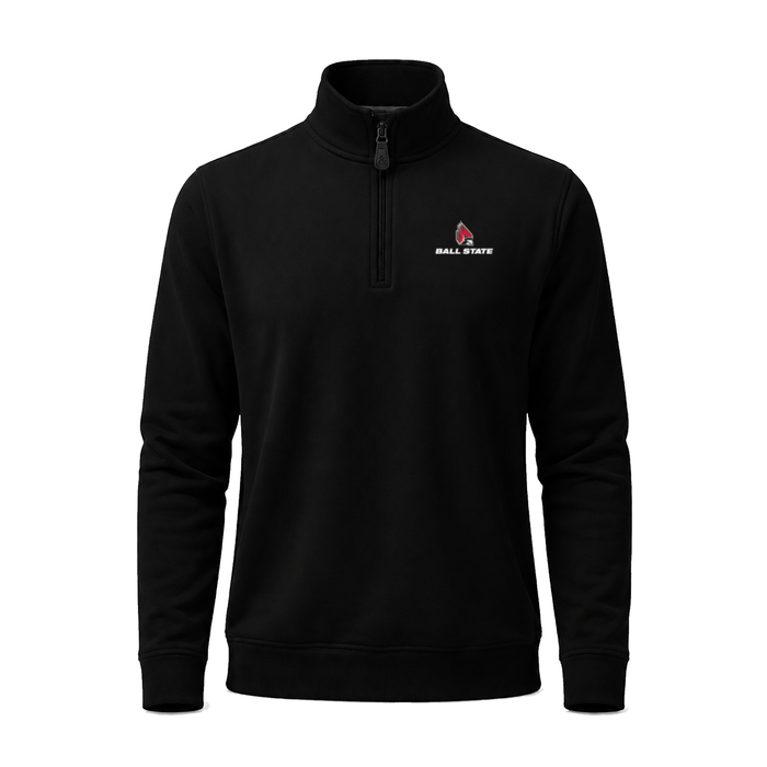 Ball State Cloud Cotton Quarter Zip Pullover Black