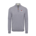 Ball State Grey Melange Cashmere Touch Australian Merino Quarter Zip Sweater