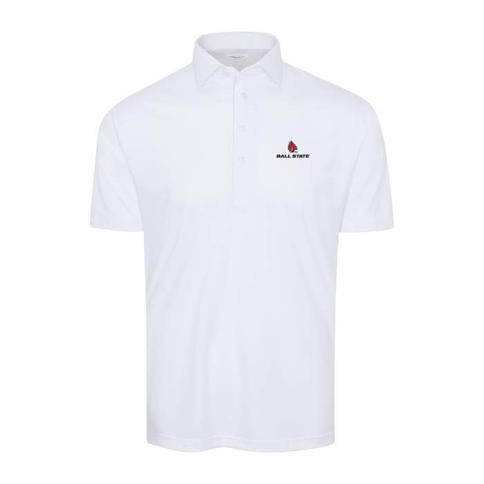 Ball State Semi-Spread Collar Polo White