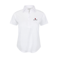 Ball State Women's Cap Sleeve Semi Spread Polo White