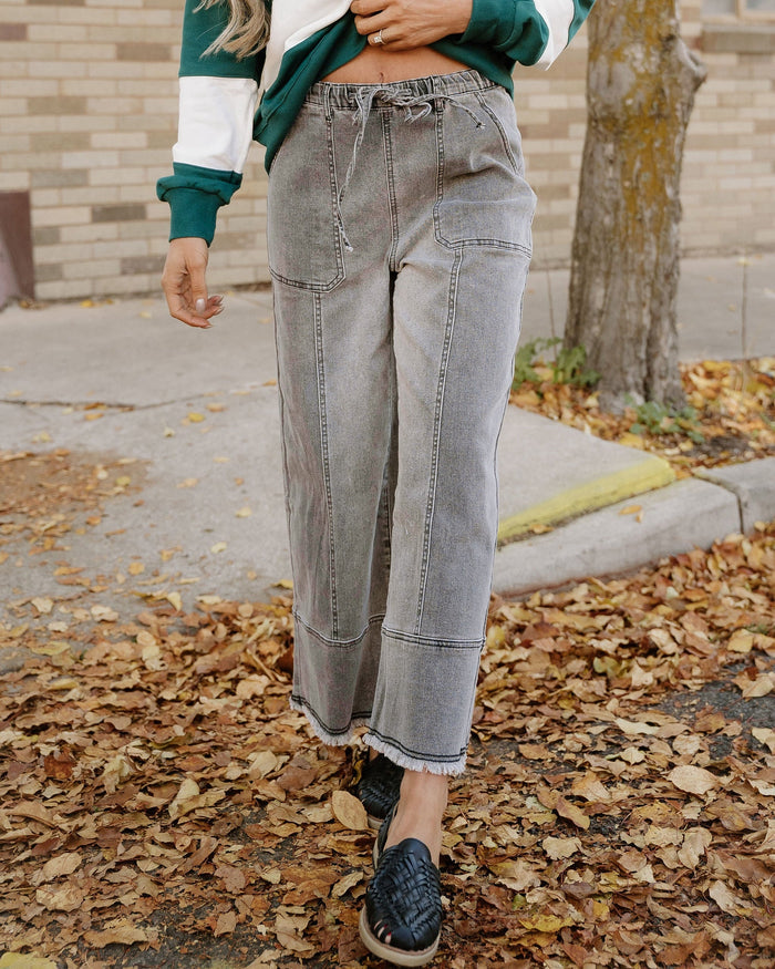 Beau Wide Leg Jeans - Gray Wash