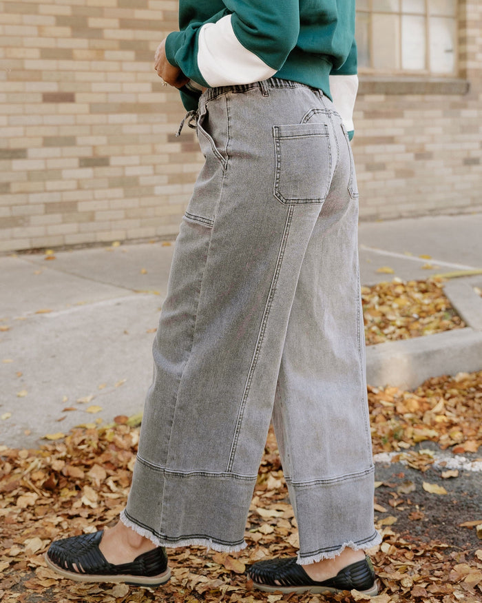 Beau Wide Leg Jeans - Gray Wash