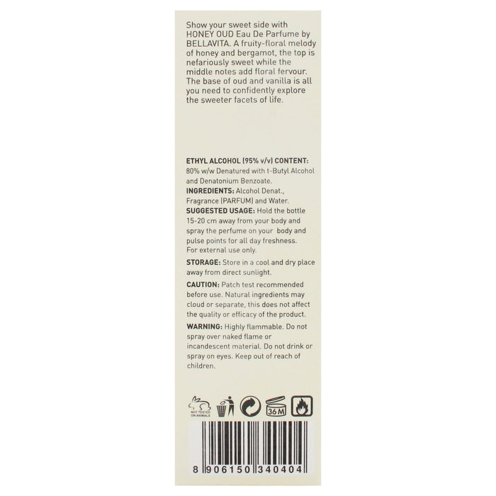 BellaVita Honey Oud Eau De Parfum Unisex Perfume 100ml