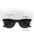 Blackout Square Running Sunglasses - Polarized UV400 for Men & Women