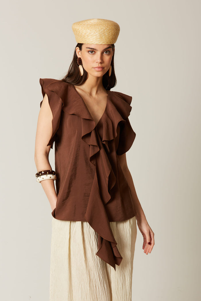 BLUSA SANTIAGOMARRÓN