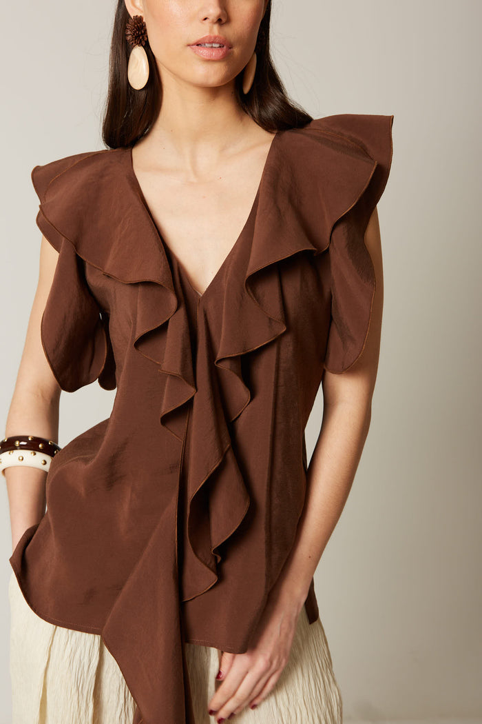 BLUSA SANTIAGOMARRÓN