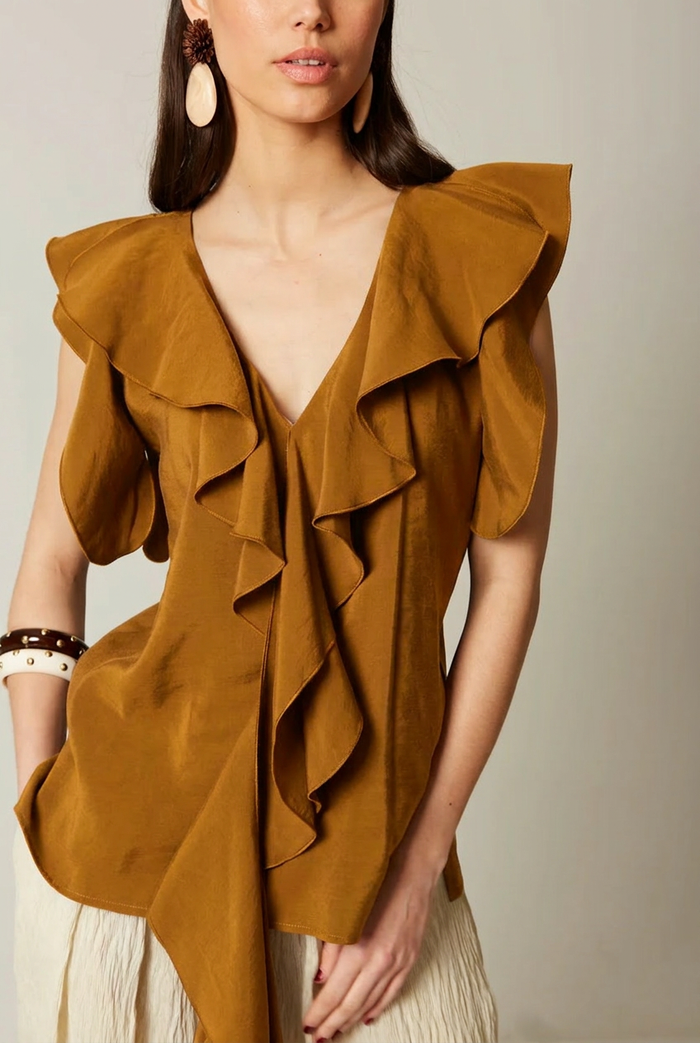 BLUSA SANTIAGO OCRE