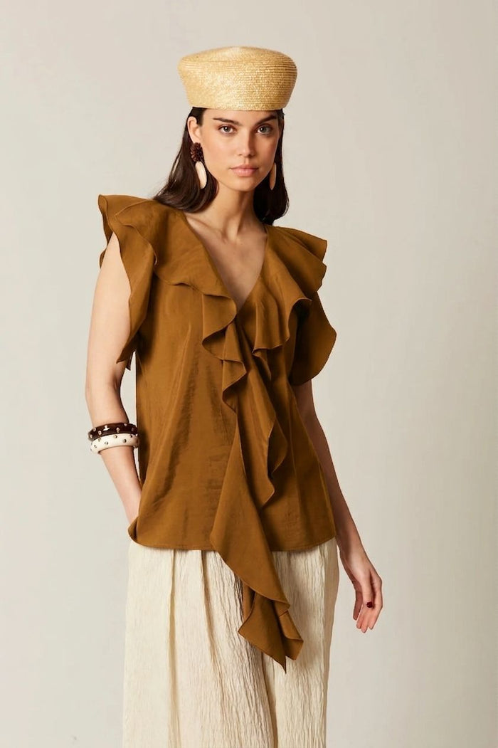 BLUSA SANTIAGO OCRE