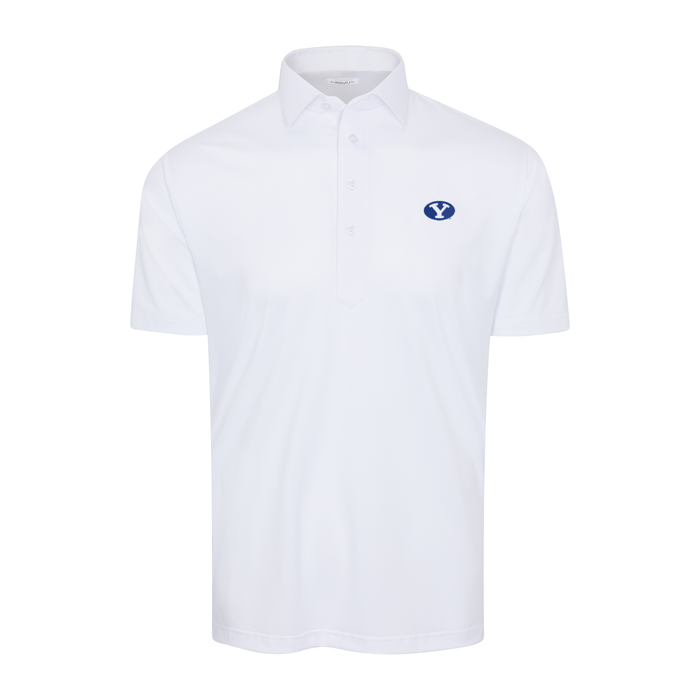 BYU Semi-Spread Collar Polo White