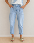 Calla High Rise Relaxed Patch Pocket Jeans