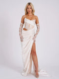 Casual Sexy Black Strapless Bandage Prom Dress
