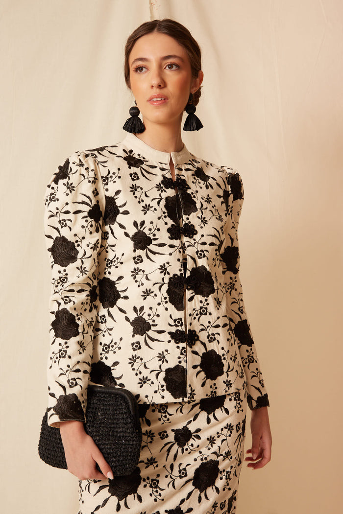 CHAQUETA LORENZA NEGRO/BLANCO