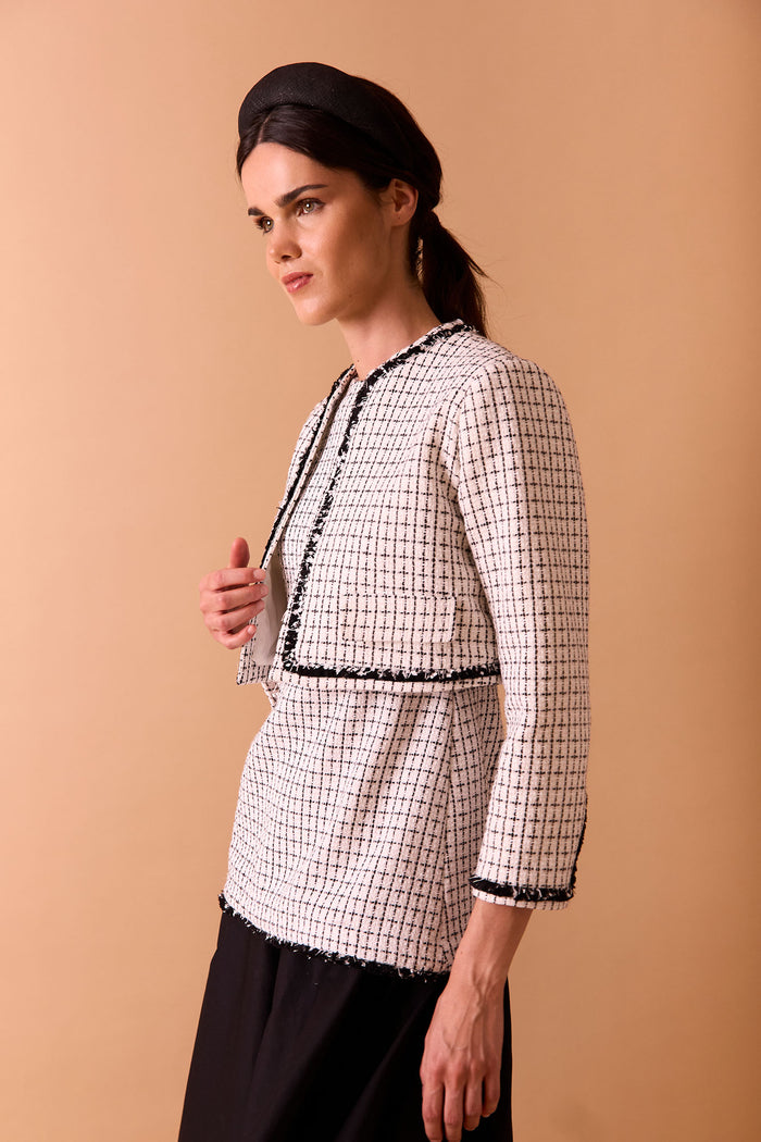 CHAQUETA NENÚFAR BLANCO/NEGRO