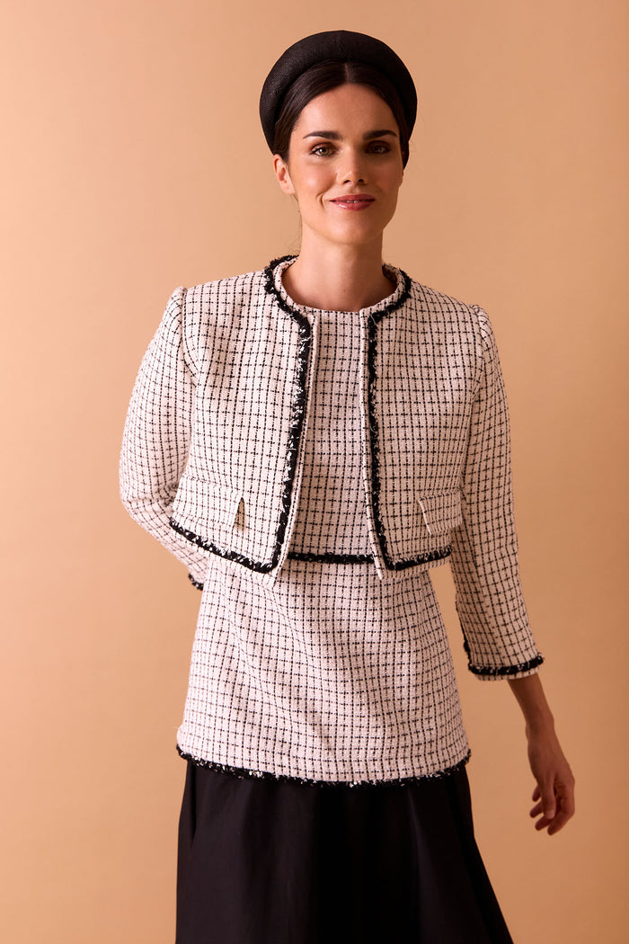CHAQUETA NENÚFAR BLANCO/NEGRO
