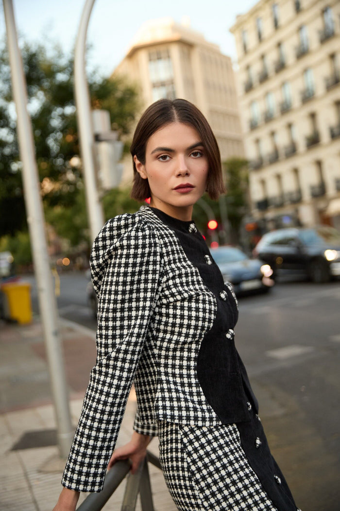 CHAQUETA NOIREL BLANCO/NEGRO