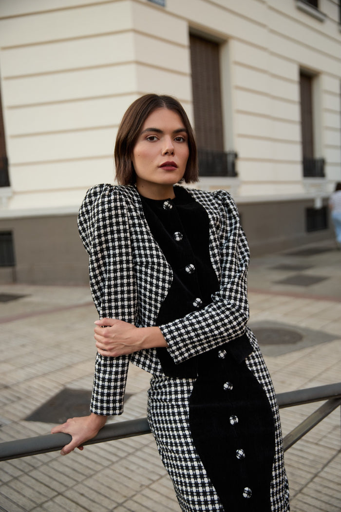 CHAQUETA NOIREL BLANCO/NEGRO