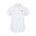 Clemson Women's Cap Sleeve Semi Spread Polo White
