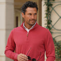 Cloud Cotton Quarter Zip Red