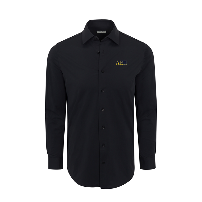 Collars & Co. Alpha Epsilon Pi Apex Performance Dress Shirt Black