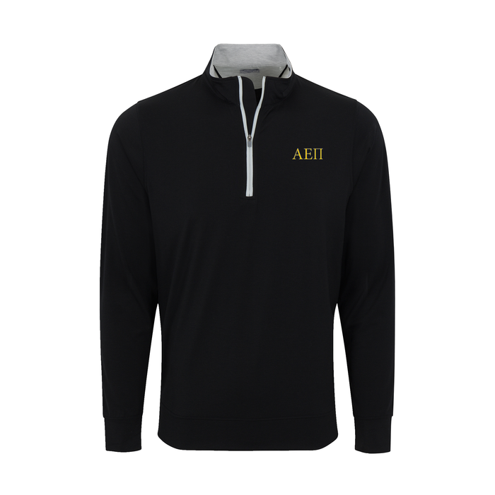 Collars & Co. Alpha Epsilon Pi DriRelease® Performance Pullover Black with Light Grey Trim