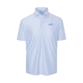 Collars & Co. Alpha Epsilon Pi Featherweight Flex Polo Camden White with Blue Stripe