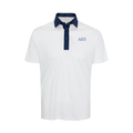 Collars & Co. Alpha Epsilon Pi Semi-Spread Collar Polo Austin White with Navy Accent