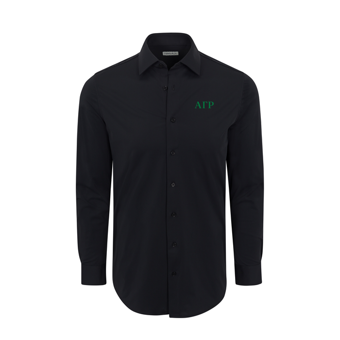 Collars & Co. Alpha Gamma Rho Apex Performance Dress Shirt Black