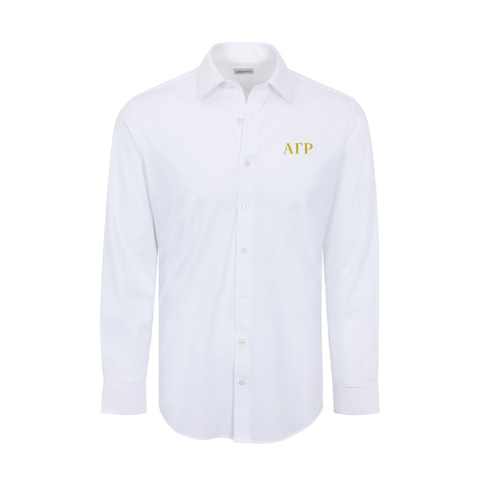 Collars & Co. Alpha Gamma Rho Apex Performance Dress Shirt White