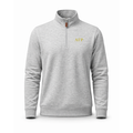 Collars & Co. Alpha Gamma Rho Heather Cloud Cotton Quarter Zip Pullover Light Grey