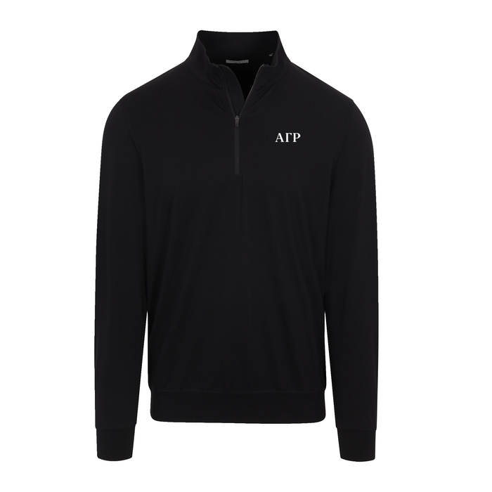 Collars & Co. Alpha Gamma Rho Velocity Performance Quarter Zip Black