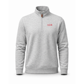 Collars & Co. Alpha Sigma Phi Heather Cloud Cotton Quarter Zip Pullover Light Grey