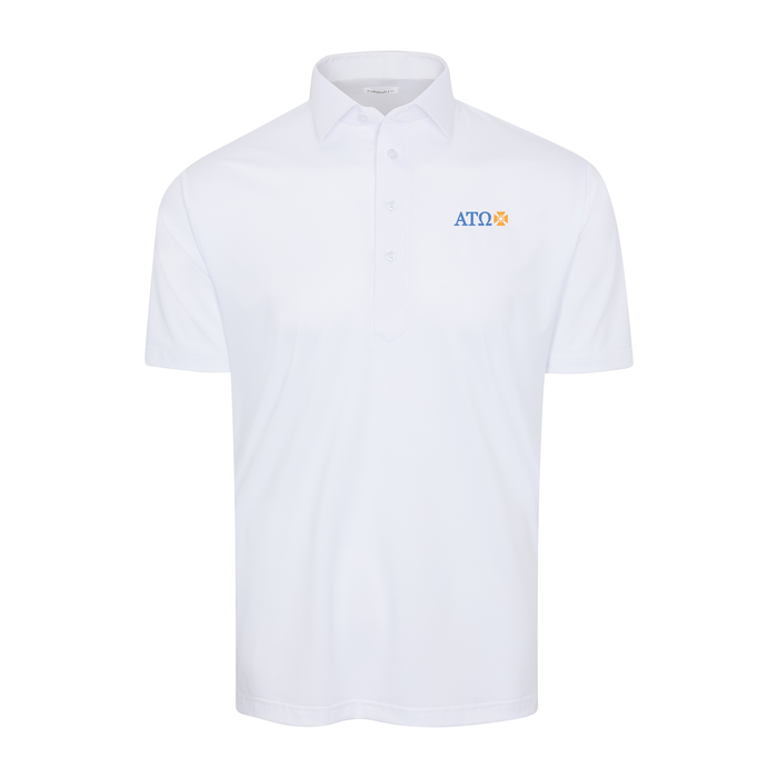 Collars & Co. Alpha Tau Omega Semi-Spread Collar Polo White