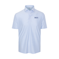 Collars & Co. Beta Theta Pi Featherweight Flex Polo Camden White with Blue Stripe