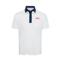 Collars & Co. Beta Theta Pi Semi-Spread Collar Polo Austin White with Navy Accent
