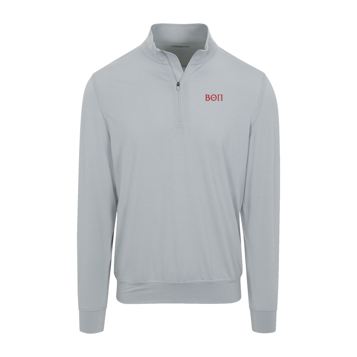 Collars & Co. Beta Theta Pi Velocity Performance Quarter Zip Light Grey
